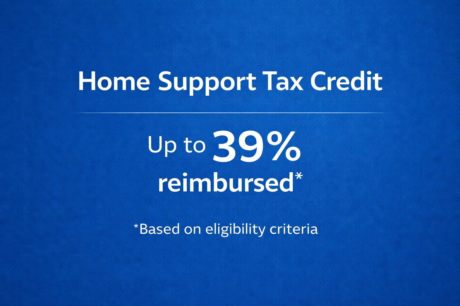Home support tax credit Quebec